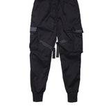 Wiaofellas  -  Ribbons Harem Joggers Men Cargo Pants Streetwear Hip Hop Casual Pockets Track Pants Male Harajuku Fashion Trousers