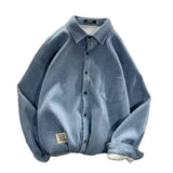 Wiaofellas  -  High Quality Men's Long Sleeve Shirt Autumn Winter Thickened Corduroy Jacket Korean Style Trendy Fleece Lined Fashionable Shirt