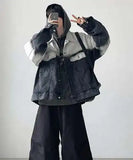 WIAOFELLAS  -  Tie Dye Design Men's Jackets Lapel Denim Contrast Color Casual Niche Tops Single Breasted Loose Male Coats Spring