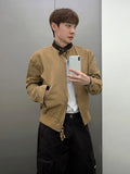 WIAOFELLAS  -  Spring Contrast Color Men's Jackets Korean Style Stand Collar Loose Double-ended Zipper Casual Coats Menswear