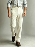 Wiaofellas  -  Men's Italian Naples Style Solid Dress Pants, Elegant Light Business Commuter Trousers, Loose Straight Leg Casual Suit Pants