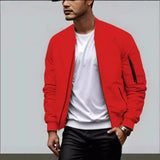 Wiaofellas  -  Bomber Jacket Men's Spring and Autumn New Solid Color Flight Suit Casual Baseball Top Men's Jacket Trendy Brand