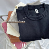 Wiaofellas  - Men Sweaters Loose Fashion Knitted Pullovers O Neck Harajuku Casual Autumn Clothing