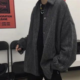 Wiaofellas  -  Men's Trendy Outerwear Ins Men's Trendy Cool Loose New Outerwear Woolen Jacket Men's Outerwear