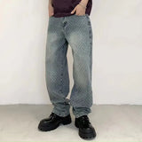 WIAOFELLAS  -  Street Vintage Men's Jeans Fashion Washed Summer Distressed Loose Male Versatile Trousers Casual Wide Leg Denim Pants