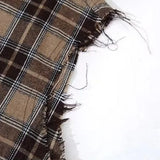 WIAOFELLAS  -  American Hip-hop Retro Vintage Plaid Sleeveless Vest Men Women Korean Style Summer Trend Street Lapel Work Vest Jacket Aesthetic