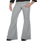 WIAOFELLAS  -  Fashion Retro Men's Flared Pants Elastic Slim Fit Solid Business Casual Suit Trousers Spring Autumn Urban Casual Pant Streetwear
