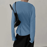 WIAOFELLAS  -  Men T Shirt Solid Color Knitted O-neck Long Sleeve Loose Male Tee Tops See Through Sexy Fashion Casual Men Clothing