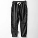 WIAOFELLAS  -  Spring Summer Linen Pants Thin Solid Loose Straight Tube Pants Breathable Men's Elastic Waist Drawstring Long Pants For Male