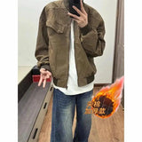 WIAOFELLAS  -  American Retro Multi-zipper Design Jacket for Men Women Autumn High Street All-match Bomber Coat Baseball Collar Zipper Jacket