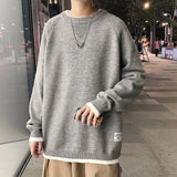 WIAOFELLAS  -  Mens Sweaters Fashion Casual Loose O Neck Oversize Harajuku Streetwear Knitwear Outwear