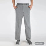 Wiaofellas  -  Loose Linen Cotton Casual Pants for Men Straight Leg High Waist Summer Comfortable Men's Loose Fit Trousers