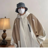 WIAOFELLAS  -  New Windproof Waterproof Hooded Jacket Men's Spring Autumn Loose Jacket
