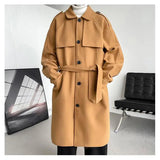 WIAOFELLAS  -  Big Size Long Men's Coat Warm Wool Long Winter Coat Men Long Men Winter Coat Top New Korean Reviews Clothes 5XL