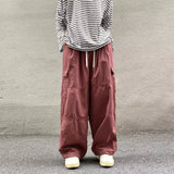 Wiaofellas  -  Japanese Men's Y2K Vintage Casual Cargo Baggy Wide Leg Pants Sweatpants Hip Hop Track Pants Men Harajuku Korean Style