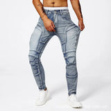 Wiaofellas  -  New Motopants Leisure Motorcycle Jeans Riding Trousers Off-road Motocross Riding Pants Zipper Design Multiple Pockets