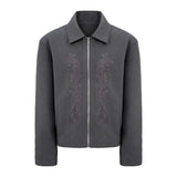 WIAOFELLAS  -  Men Clothing Jacket New High-end Advanced Designed Niche Chic Temperature Americian Carved and Embroidered Western Lapel Jacket