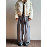 WIAOFELLAS  -  Grey Black Suit Pants Men Oversized Fashion Society Mens Dress Pants Korean Loose Wide Leg Pants Mens Office Formal Trousers