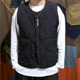 WIAOFELLAS  -  Cotton Padded Vest Mens Sleeveless Quilted Jacket Thick Warm Fashion Casual Outerwear Men Autumn Winter