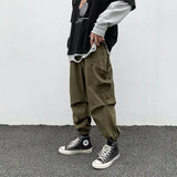 WIAOFELLAS  -  Autumn Pants Men Solid Trousers Cargo Baggy Teens Minimalist Pantalones Hipster Retro High Street Design Big Pockets