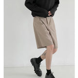 WIAOFELLAS  -  Summer Suit Shorts Men Fashion Social Mens Dress Shorts Korean Loose Straight Casual Shorts Mens Office Formal Shorts M-2XL
