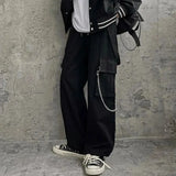 WIAOFELLAS  -  Plus Size S-3XL Men Joggers Pants Spring Autumn Fashion Casual Muti Pocket Slim Loose Wide Leg Long Street Wear Harajuku Goth