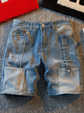 WIAOFELLAS  -  Denim Shorts for Men's Cargo Pants Large Pockets Casual Fashion Wide Short Pants Baggy Bermuda Jeans Male Jeans Pants B03