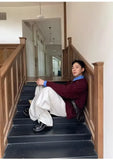 WIAOFELLAS  -  American Retro Loose Straight Leg Jeans Men Women Casual High Street Wide Leg Floor Length Trousers Trendy