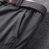 Wiaofellas  -  Men's Cargo Shorts Summer Casual Loose Multi-Pocket Leisure Straight Pants Retro Style Trend Male Knee Shorts