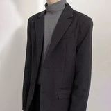WIAOFELLAS  -  Mens Suit Casual Versatile Korean Style Jacket  Autumn Business Casual Ins Trend Luxury  Loose Slim Fit Outfit Men’s Clothing