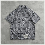 WIAOFELLAS  -  High street fashion shirt Men's Hawaiian short sleeve couple dress men's summer top Beach Cuban collar shirt