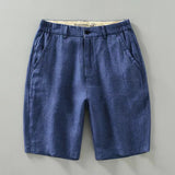 WIAOFELLAS  -  Summer New 100% Linen Shorts For Men High-quality Pure Linen Lightweight Straight Loose Casual Button Solid  Short For Male Pant