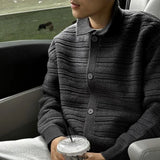 WIAOFELLAS  -  Cardigan Mens Japanese Casual Knitted Sweater Jacket Niche Trend High-End Loose Button Sweater Couple Autumn Men's Clothes