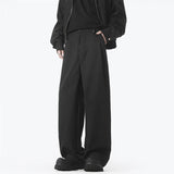 WIAOFELLAS  -  Black Casual Pants Men Fashion Oversized Wide Leg Pants Men Streetwear Korean Loose Straight Pants Mens Baggy Beige Trousers