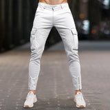 WIAOFELLAS  -  Streetwear Fashion Slim Fit Pants Mens 2025 Spring Fall New Casual Multi-pockets Patchwork Cargo Pants Vintage Men Pencil Pants