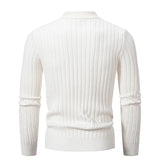 Wiaofellas  -  Winter New Men's Slim Fit Half High Neck Pullover Sweater Knitwear Korean Youth Fashion Casual Bottom Shirt