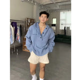 WIAOFELLAS  -  Hooded turtleneck sweater men's autumn and winter loose lazy style sweater retro thickened sweater jacket