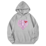 Wiaofellas  -  New Men's Pullover Hooded Print Long Sleeve Pocket Halloween Pattern Sweatshirt