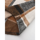 WIAOFELLAS  -  Fashionable and Elegant Lapel Checkered Men's Shirt Retro Furry Casual Long-sleeved Jacket Loose Versatile Shirt