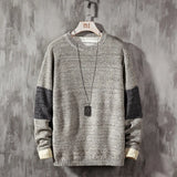WIAOFELLAS  -  Autumn/Winter Men's Japanese Casual Loose Round Neck Pullover Sweater