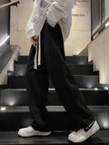 Wiaofellas  -  Winter Thickened Fleece Straight Leg Casual Pants Men's Trendy Lamb Velvet Versatile Cool Teenage Sports Fashion Trousers