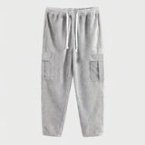 WIAOFELLAS  -  Men's Pants Corduroy Autumn Casual Breathable Wide-leg Multi-pocket Straight Trousers Loose Bottoms PLus Size XXXL