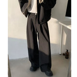 WIAOFELLAS  -  Black Suit Pants Men Society Mens Dress Pants Korean Loose Casual Wide Leg Pants Mens Office Formal Trousers Plus Size 5XL