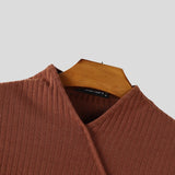 WIAOFELLAS  -  Men Sweater Solid Color V Neck Long Sleeve Knitted Male Pullovers Streetwear Spring Autumn Fashion Casual Sweaters S-5XL