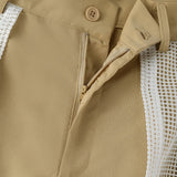 WIAOFELLAS  -  Men Pants Mesh Patchwork Button Loose Casual Wide Leg Trousers Men Streetwear 2025 Fashion Leisure Male Long Pants S-5XL