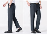 Wiaofellas  -  High Quality Business Men's Suit Pants Classic Summer Spring Pants High Waist Autumn Trousers Smart Casual Formal Dress Pants