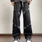 WIAOFELLAS  -  American Deconstructed Plaid Overalls Fashion High Street Logging Paratroopers Assault Pants Men Bottom Male Clothes