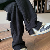 Wiaofellas  -  Men's Straight Leg Sweatpants High Street American Sle Casual Long Pants Loose Sports Large Size Floor-Length Trousers