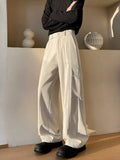 WIAOFELLAS  -  American Sle Large Size Patchwork Big ket High Quali Men's Casual Pants Trendy Brand Simple Match Haome Long Pants