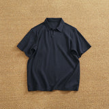 WIAOFELLAS  -  Loose casual lapel POLO shirt men's summer short-sleeved T-shirt simple men's top T-shirt